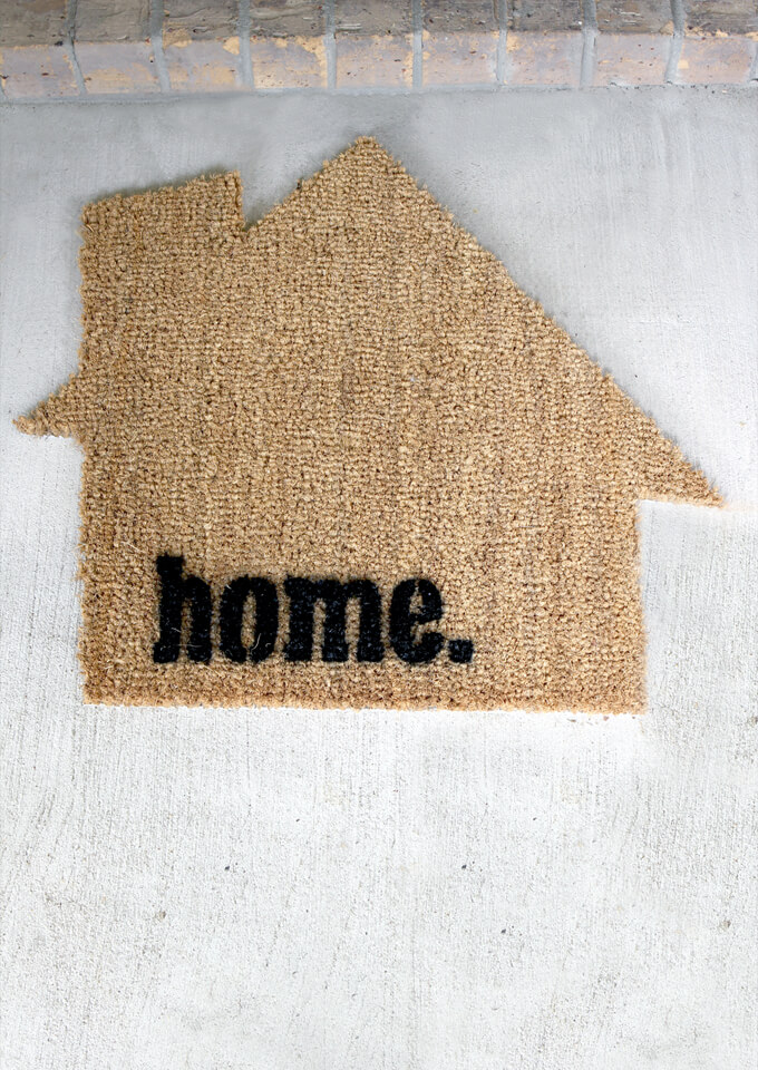 Diy Custom Shaped Doormat Gray House Studio