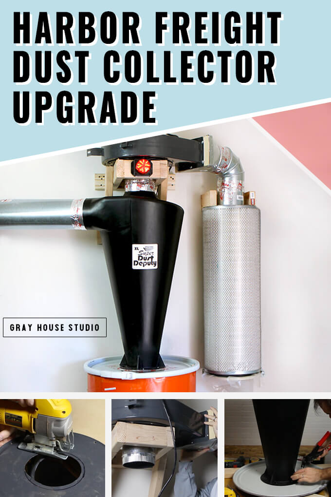 HARBOR FREIGHT DUST COLLECTOR UPGRADE W/ SUPER DUST DEPUTY XL