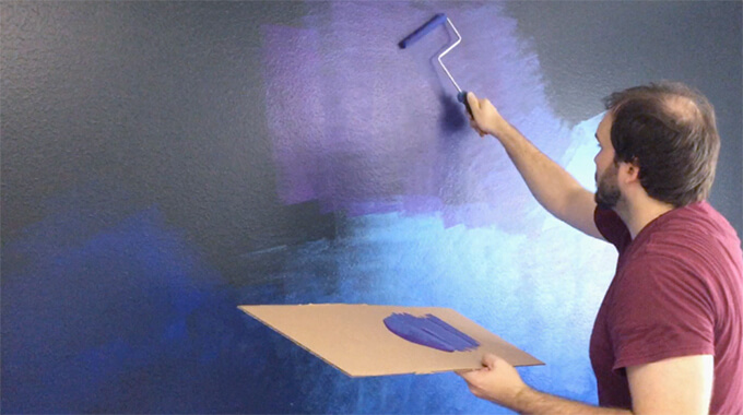 How To Paint A Galaxy Wall Mural In A Spaceship Themed