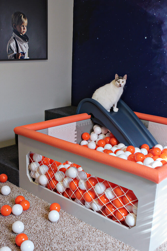 DIY Ball Pit with Slide