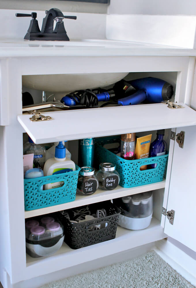 Under Bathroom Sink Cabinet Storage: How To Add A Shelf Inside