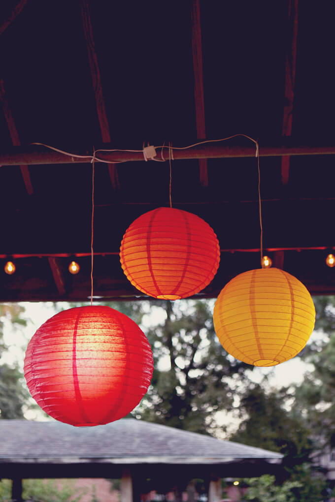 Fall Party - String Lights and Paper Lanterns