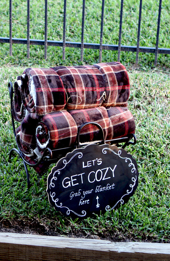 Fall Party Let's Get Cozy Blankets 