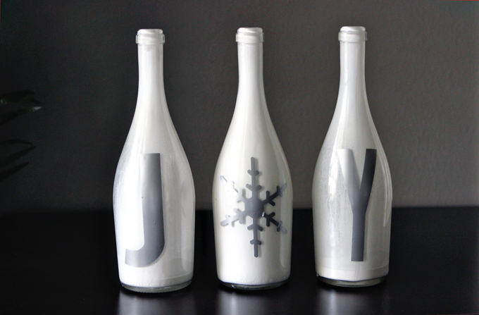 Applied Stickers to Wine Bottles