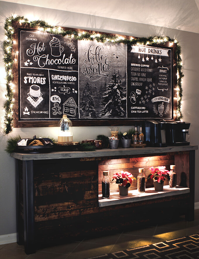 A Holiday Hot Cocoa & Coffee Bar