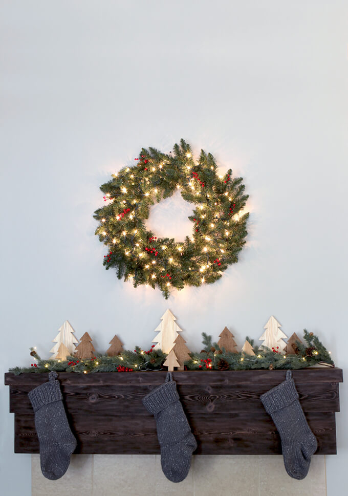 Rustic Christmas Mantel