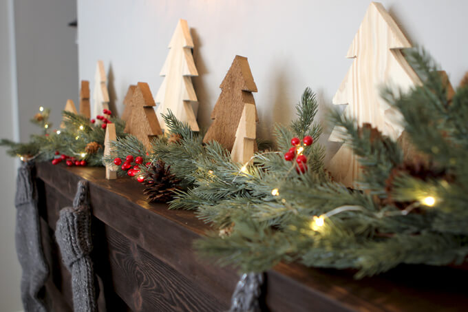 Rustic Christmas Mantel