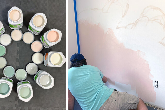 Cloud Nursery - Hand Painted Sky Mural by Brent Richardson