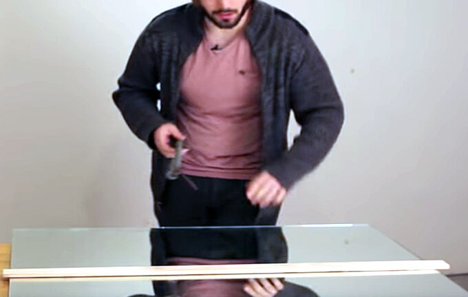 How to Cut a Bathroom Mirror in Half