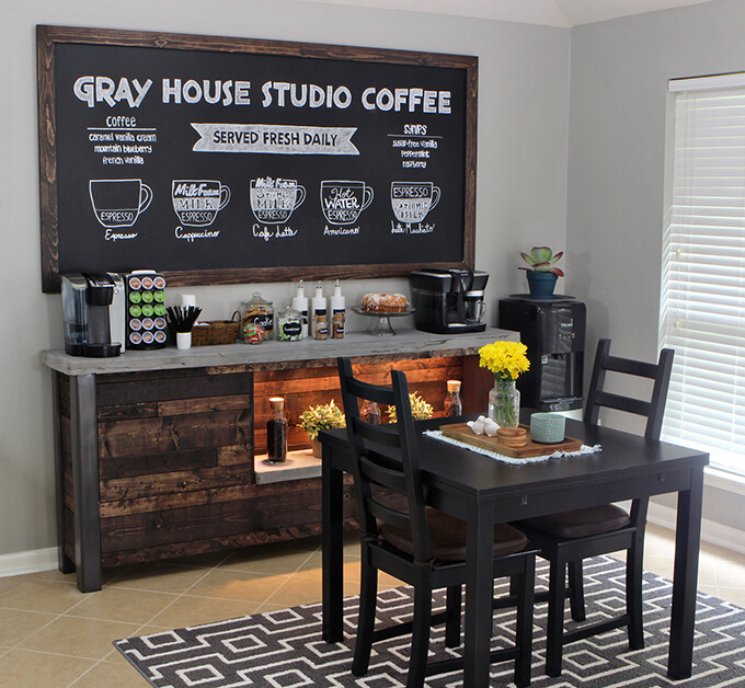 Diy Coffee Bar Gray House Studio