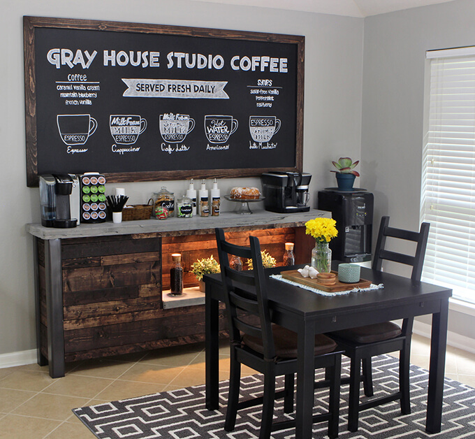 Coffee Bar Build  Gray House Studio