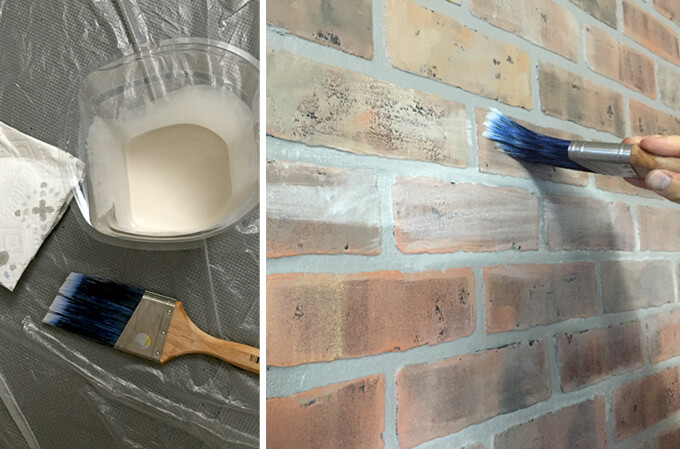 Painting a Faux Brick Accent Wall