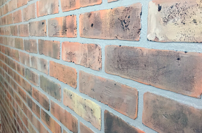 Painting a Faux Brick Accent Wall