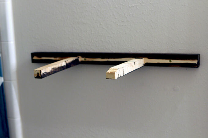 Floating Shelves in Bathroom Gray House Studio