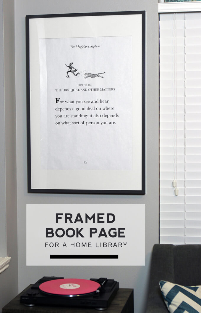 Framed Book Page  Gray House Studio