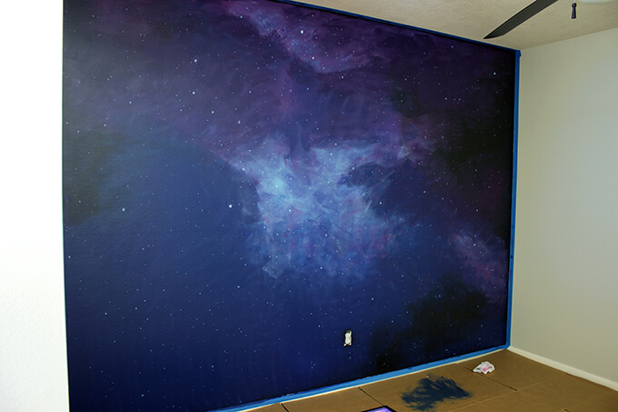 How to Paint a Galaxy Wall Mural
