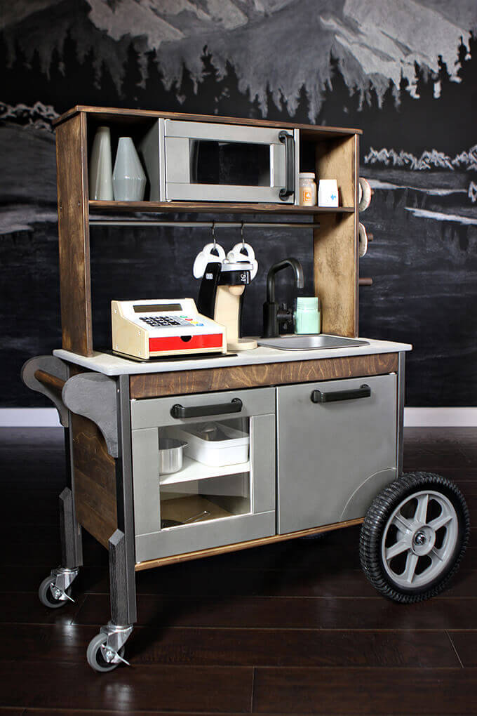 IKEA Play Kitchen Hack - Mini Play Coffee Cart