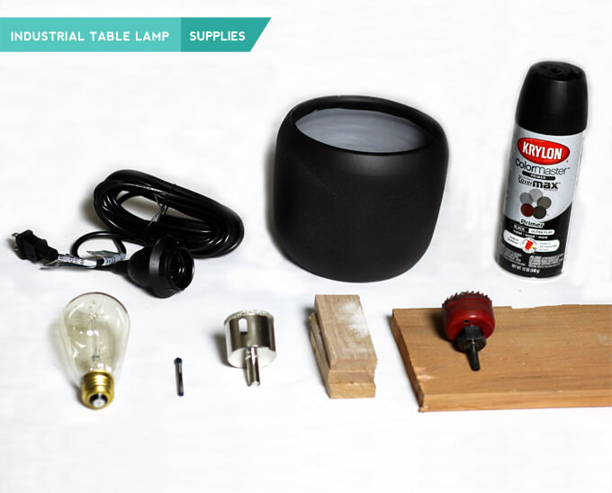 DIY Industrial Table Lamp