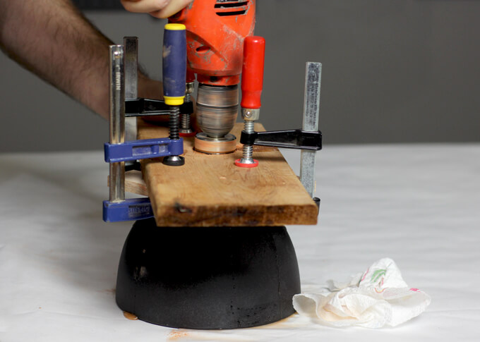 DIY Industrial Table Lamp