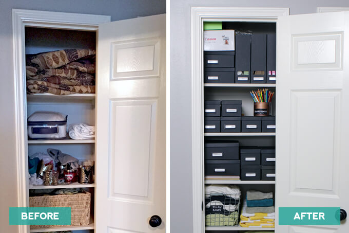 Linen Closet Organization