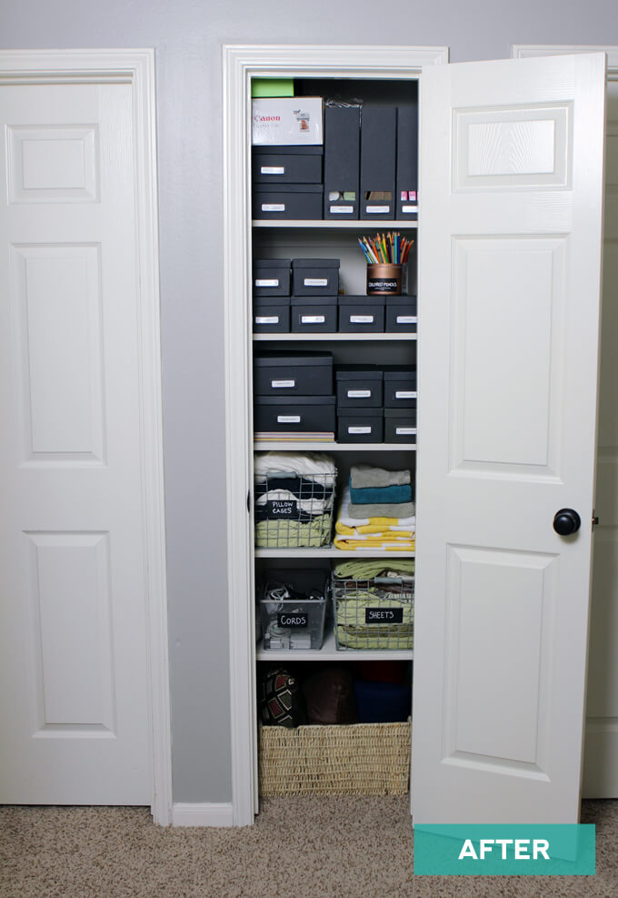 Linen Closet Organization