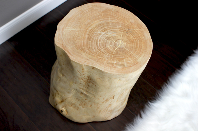DIY Version of the West Elm Tree Stump Side Table
