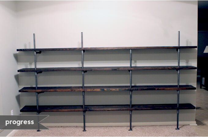 Gray House Studio DIY Industrial Shelves