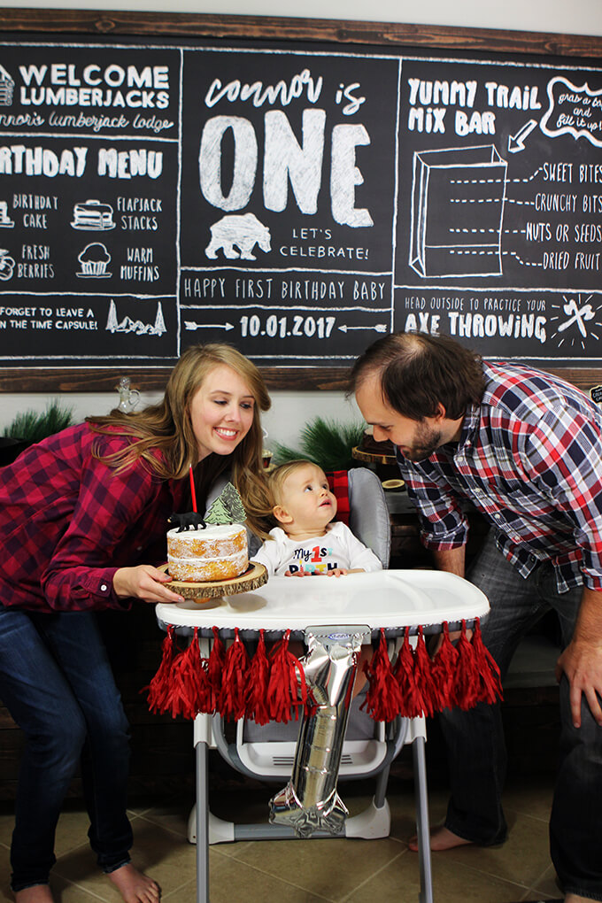 Lumberjack Themed 1st Birthday Party