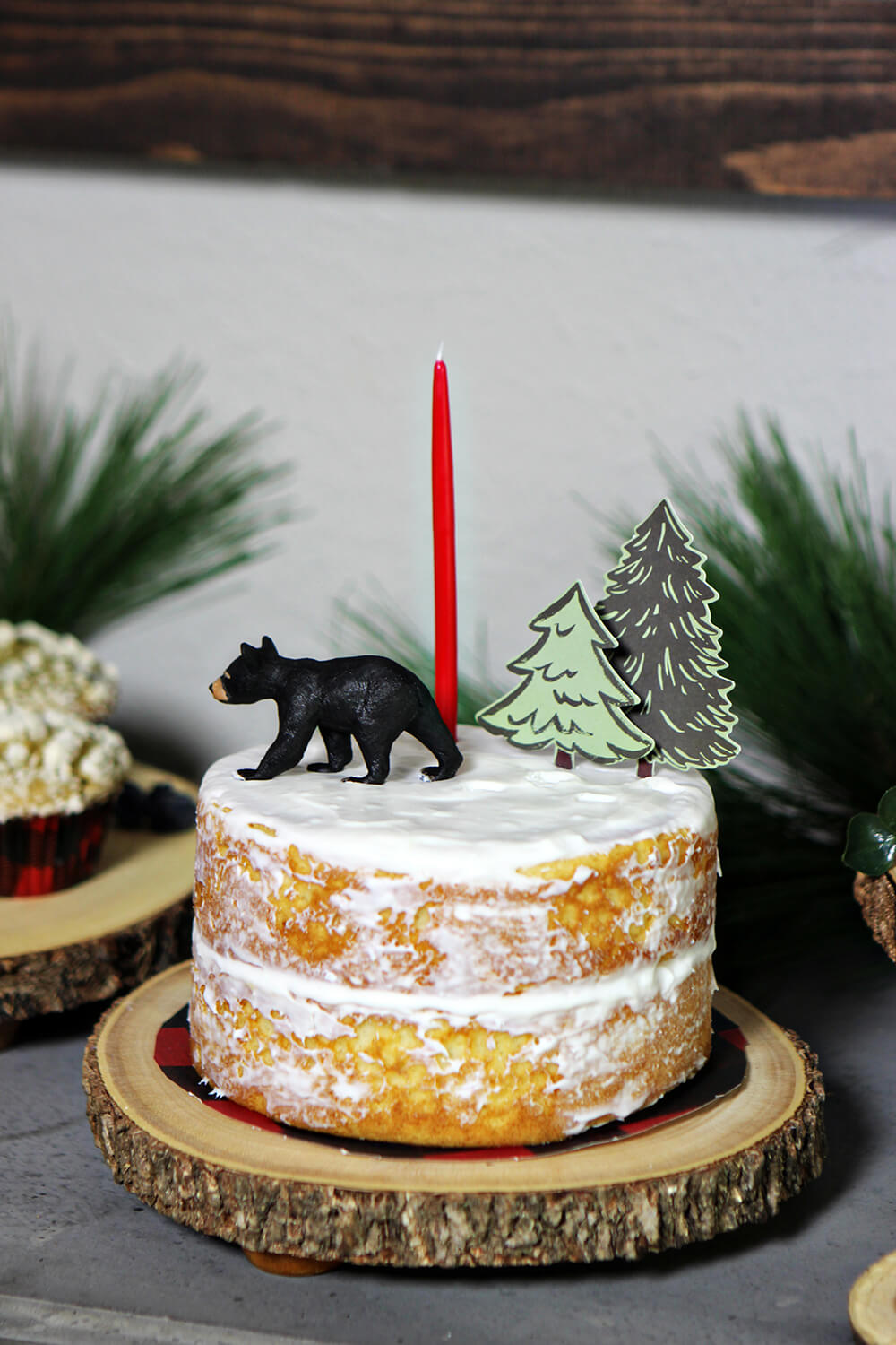 Lumberjack party cake