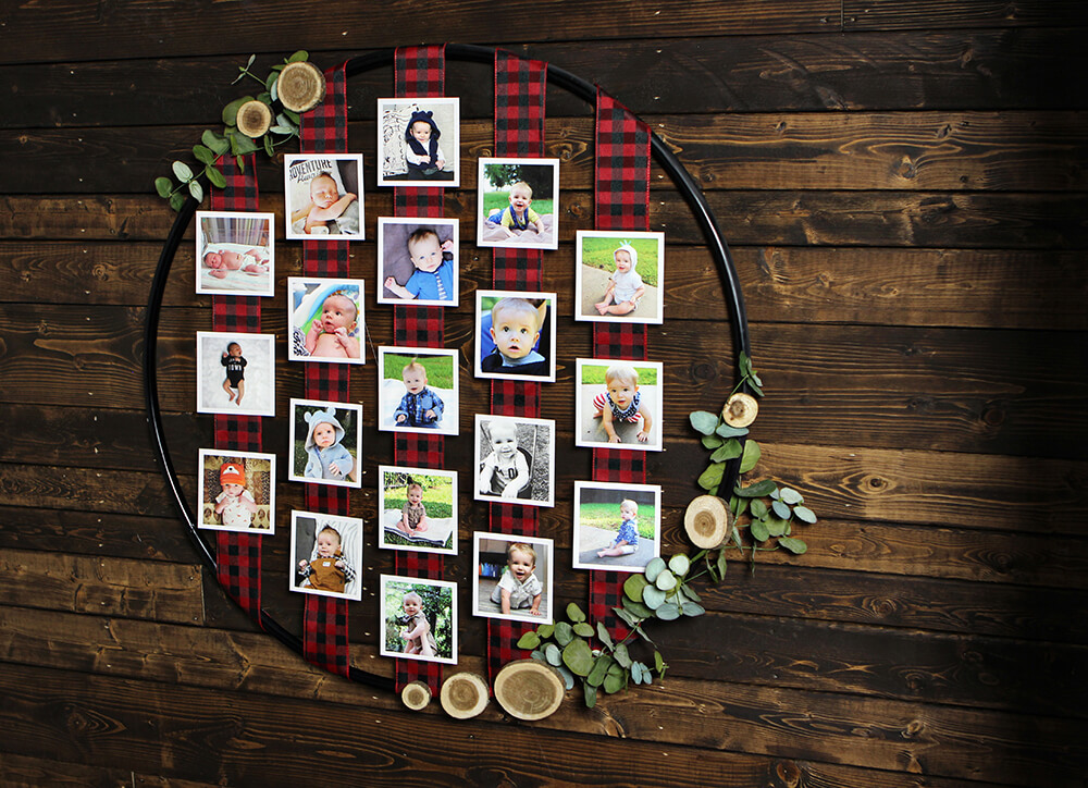 first birthday first 12 months photo display 