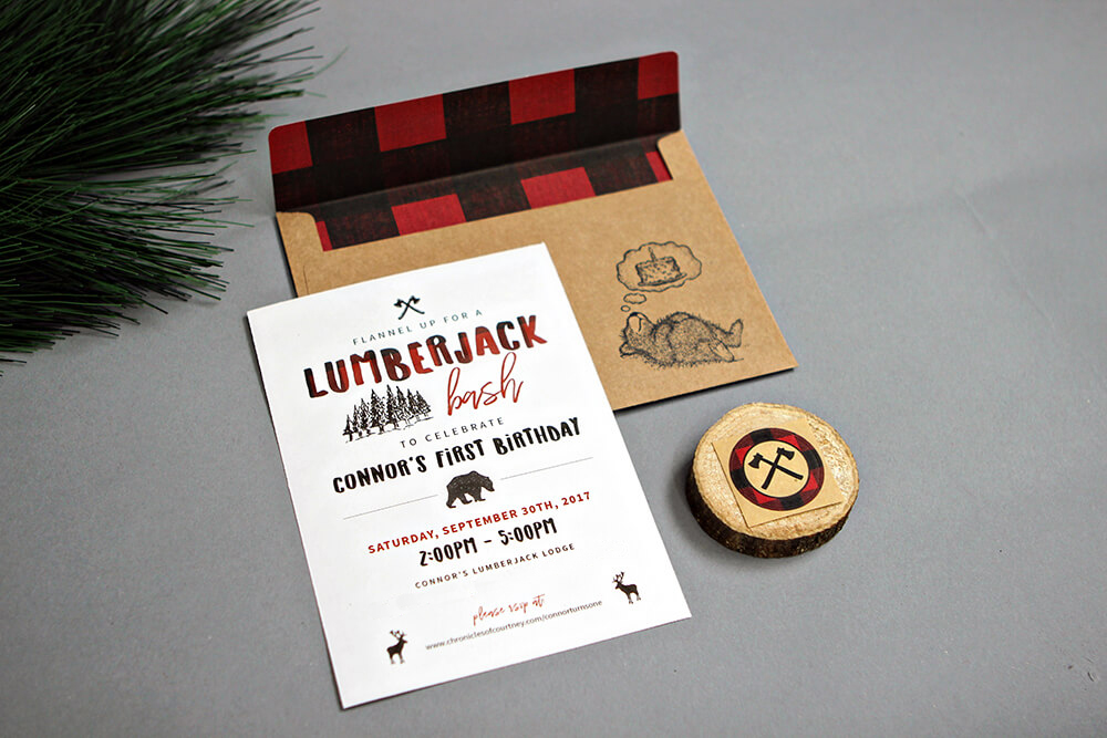 Lumberjack Party Invitation Idea