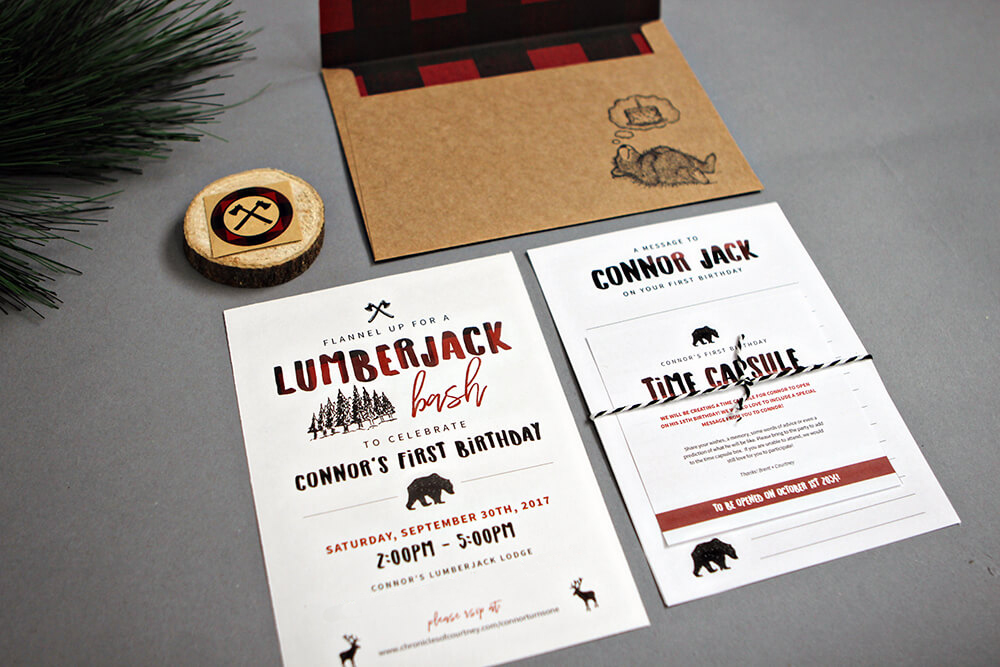 Lumberjack Themed 1st Birthday Party