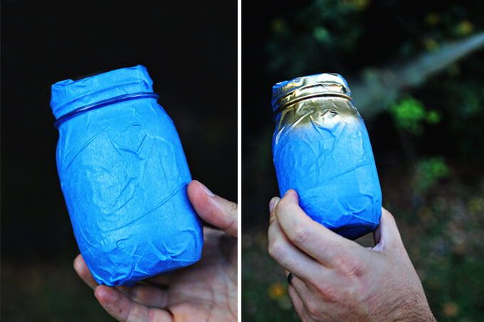 DIY Marble Dipped Mason Jars