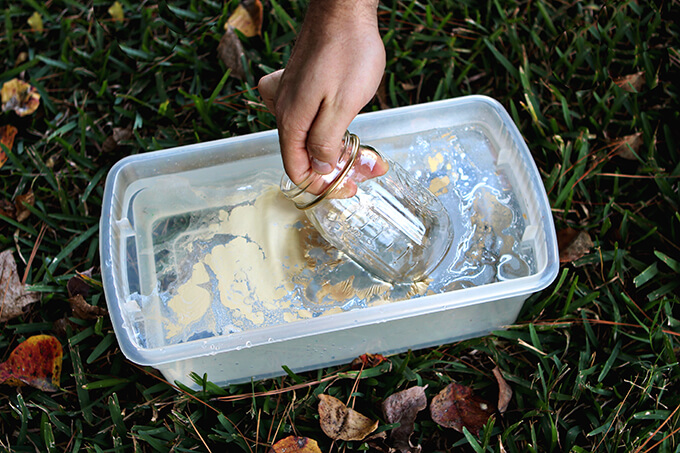 DIY Marble Dipped Mason Jars