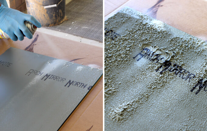 DIY Distressed Mirror Table Top Gray House Studio