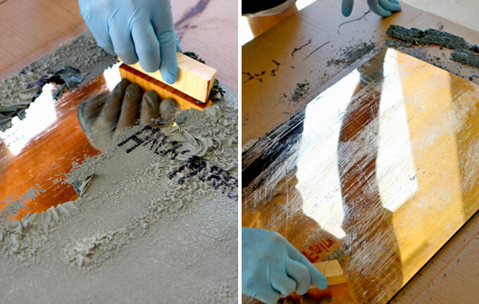 DIY Distressed Mirror Table Top Gray House Studio