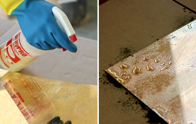 DIY Distressed Mirror Table Top Gray House Studio