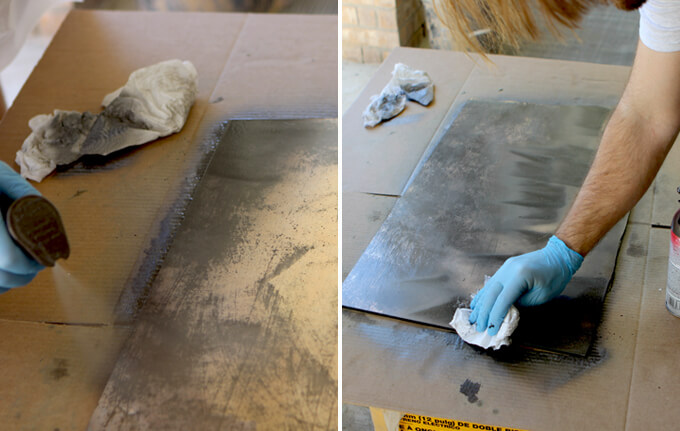 DIY Distressed Mirror Table Top Gray House Studio