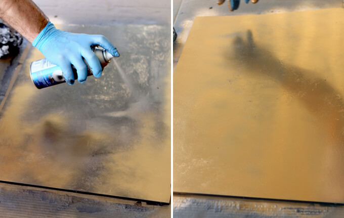 DIY Distressed Mirror Table Top Gray House Studio