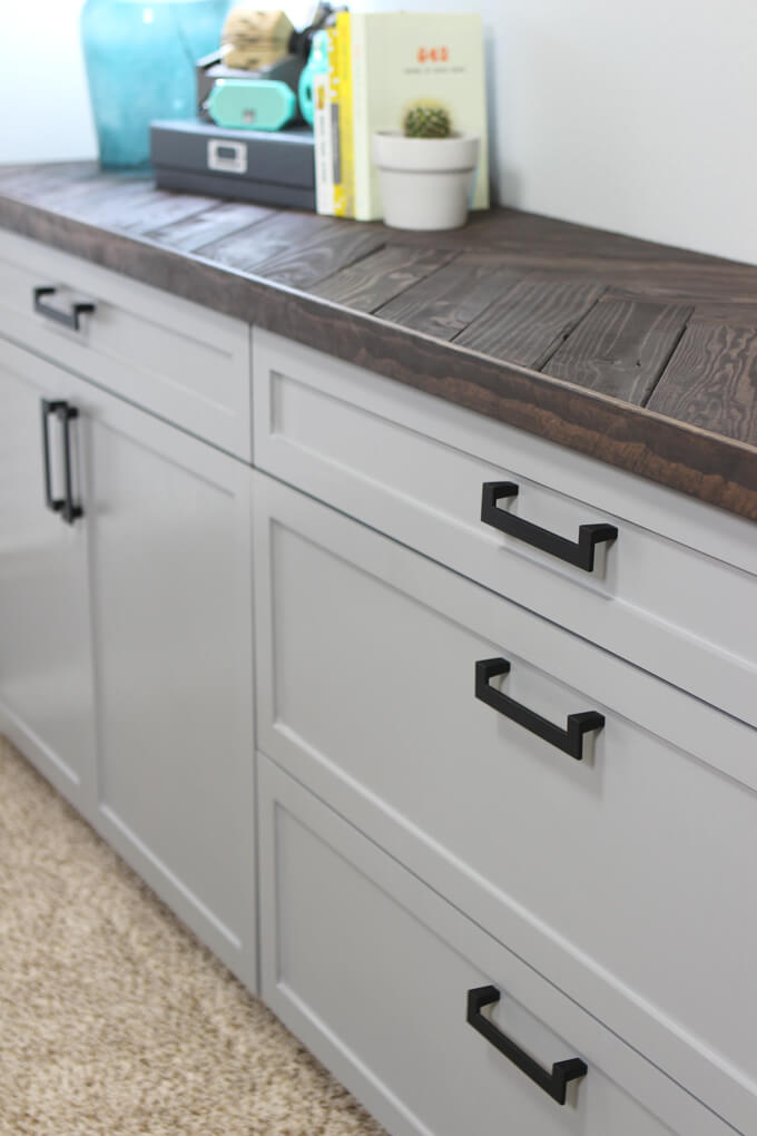 Building Office Cabinets Gray House Studio