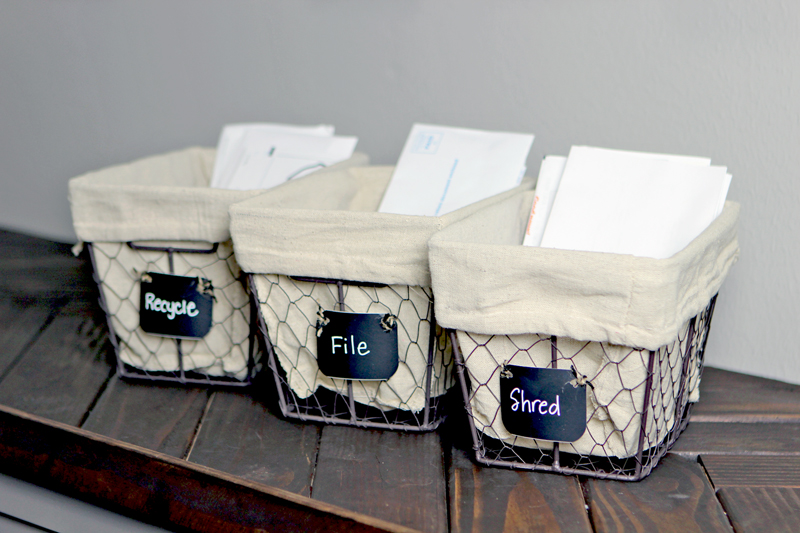 Industrial Home Office Organization Wire Baskets