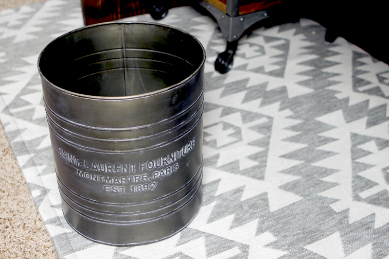 Industrial Home Office Organization Metal Trash Can