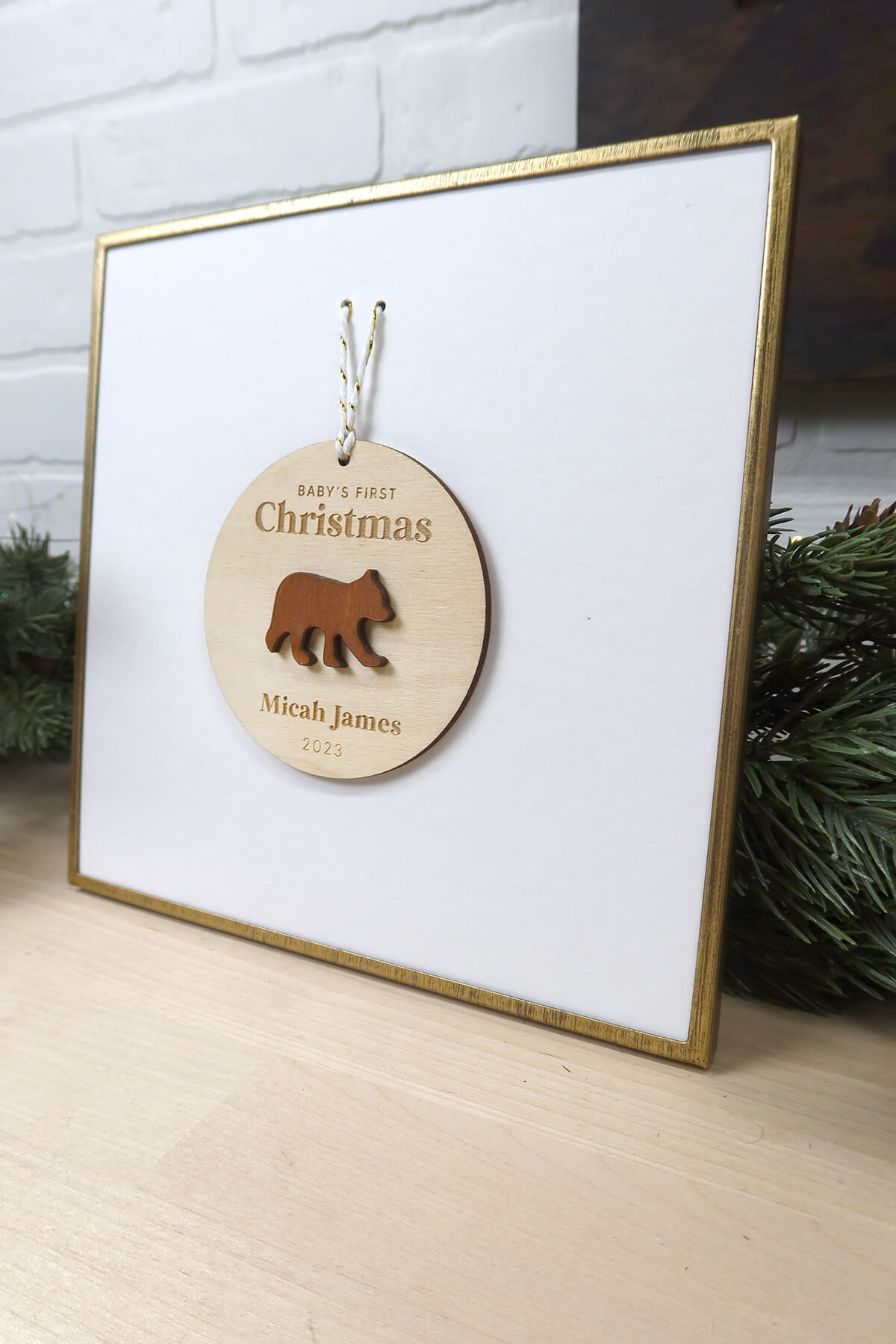 framed Christmas Ornaments Decor