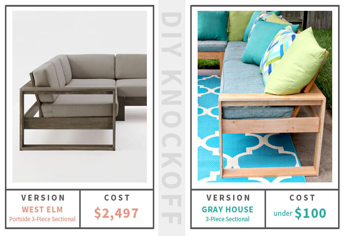Build an Outdoor Sectional for under 100 Gray House Studio