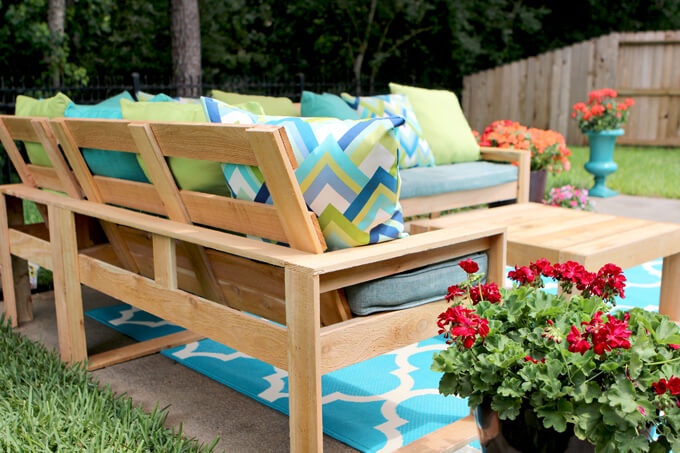 DIY Outdoor Sectional for Under $100