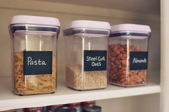 Organizing a Pantry with Chalkboard Tape