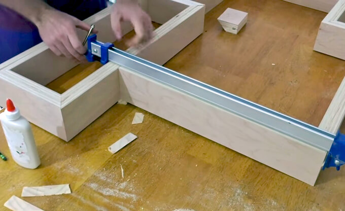 Plywood Shelves with an Exposed Edge