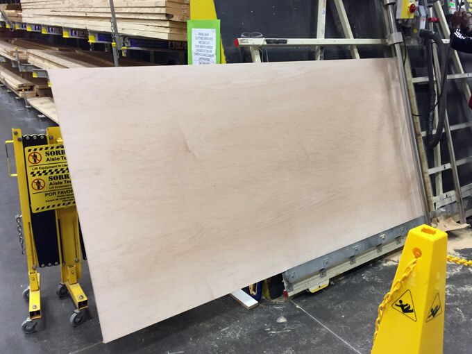 Plywood Shelves with an Exposed Edge