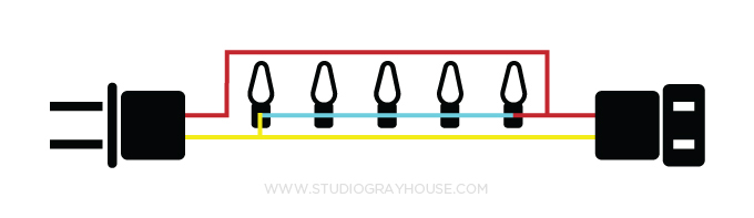 How to Shorten String Christmas Lights | Gray House Studio Xmas Lights Wiring Gray House Studio |