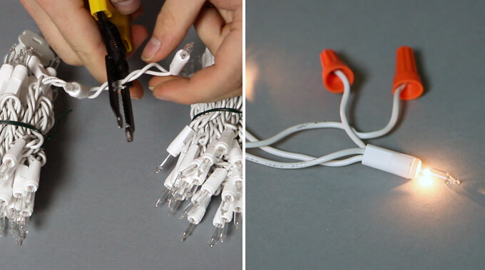 How to Shorten String Christmas Lights Gray House Studio